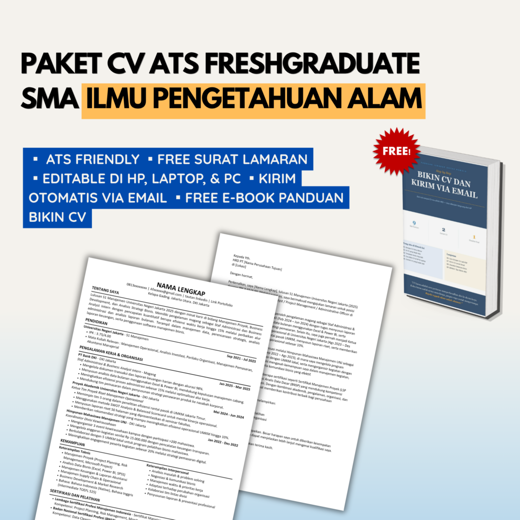 Template CV ATS SMA IPA Freshgraduate