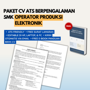 Template CV ATS Freshgraduate SMK Pengalaman TEKNISI LISTRIK