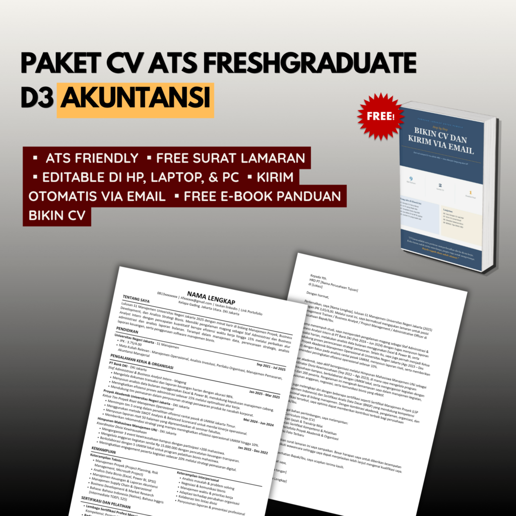Template CV ATS D3 AKUNTANSI Freshgraduate