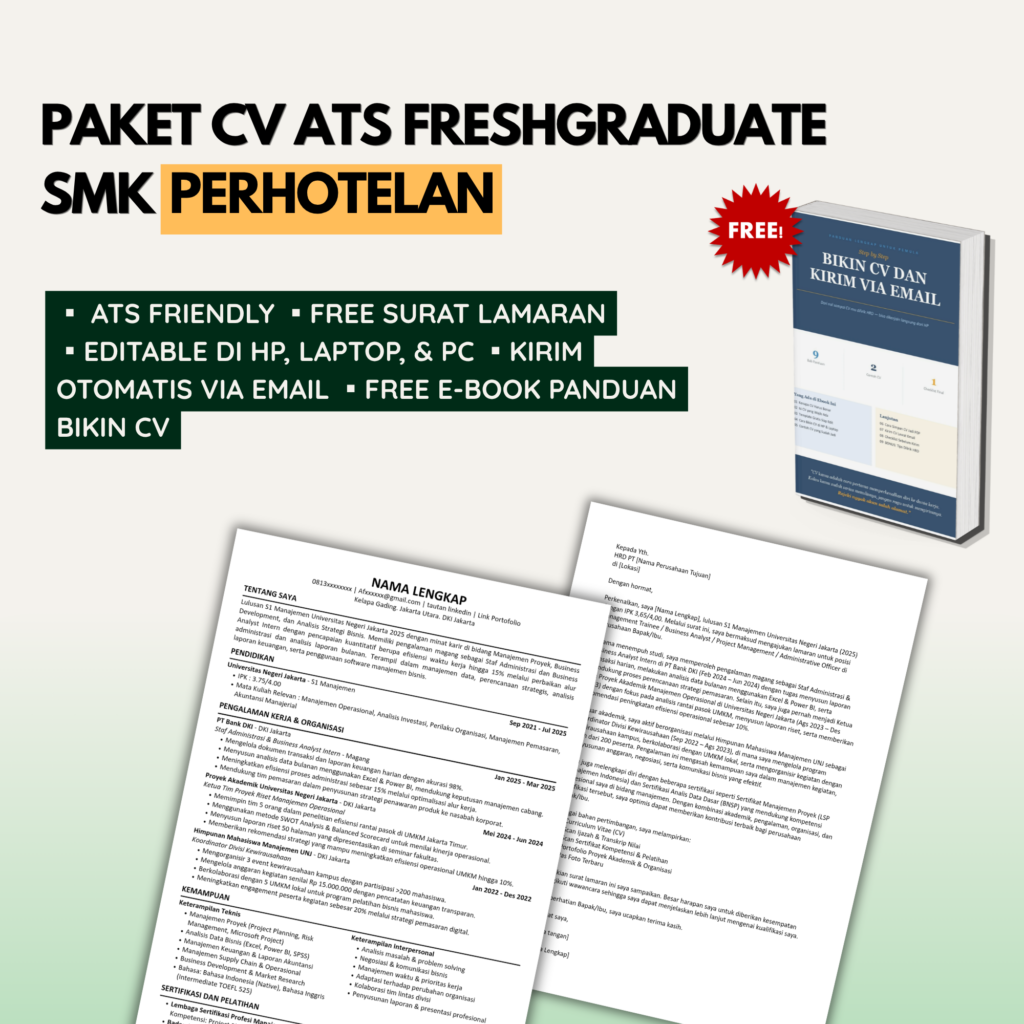 Template CV ATS Freshgraduate SMK PERHOTELAN