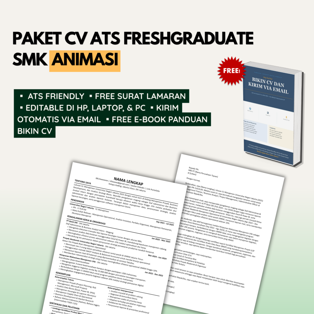 Template CV ATS SMK ANIMASI Freshgraduate