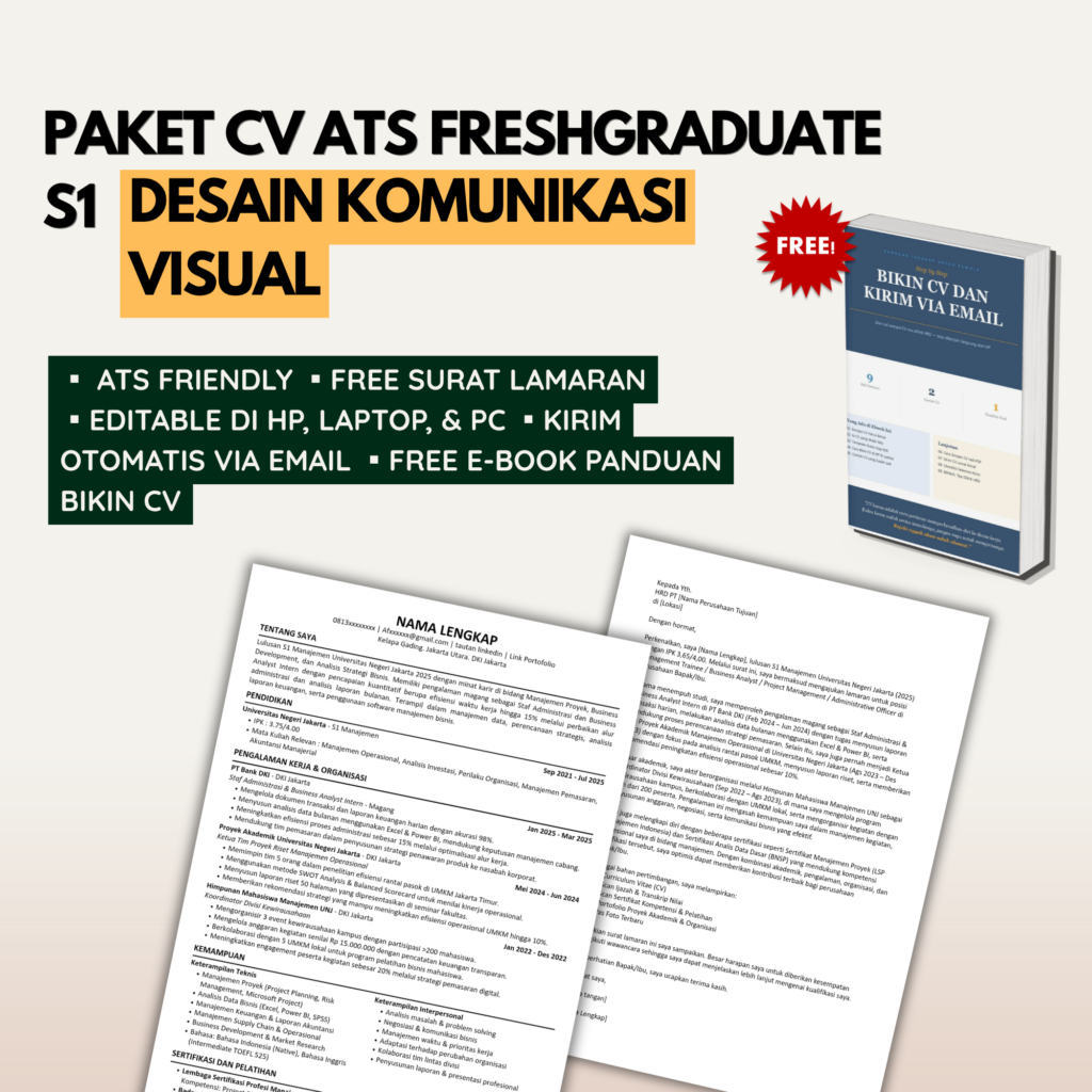 Template CV ATS Freshgraduate S1 DESAIN KOMUNIKASI VISUAL