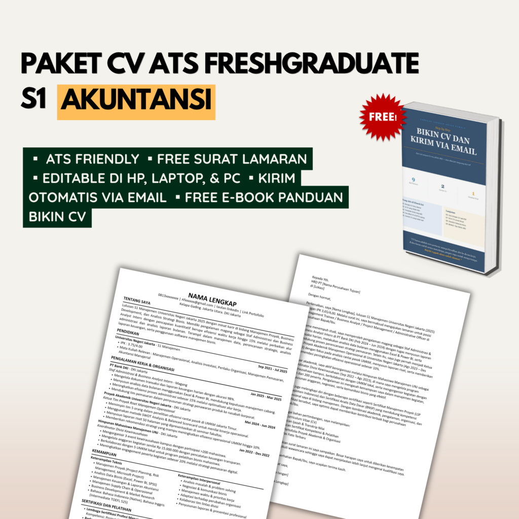 Template CV ATS S1 AKUNTANSI Freshgraduate
