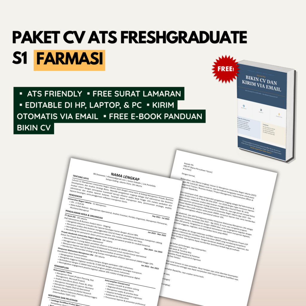 Template CV ATS S1 FARMASI Freshgraduate