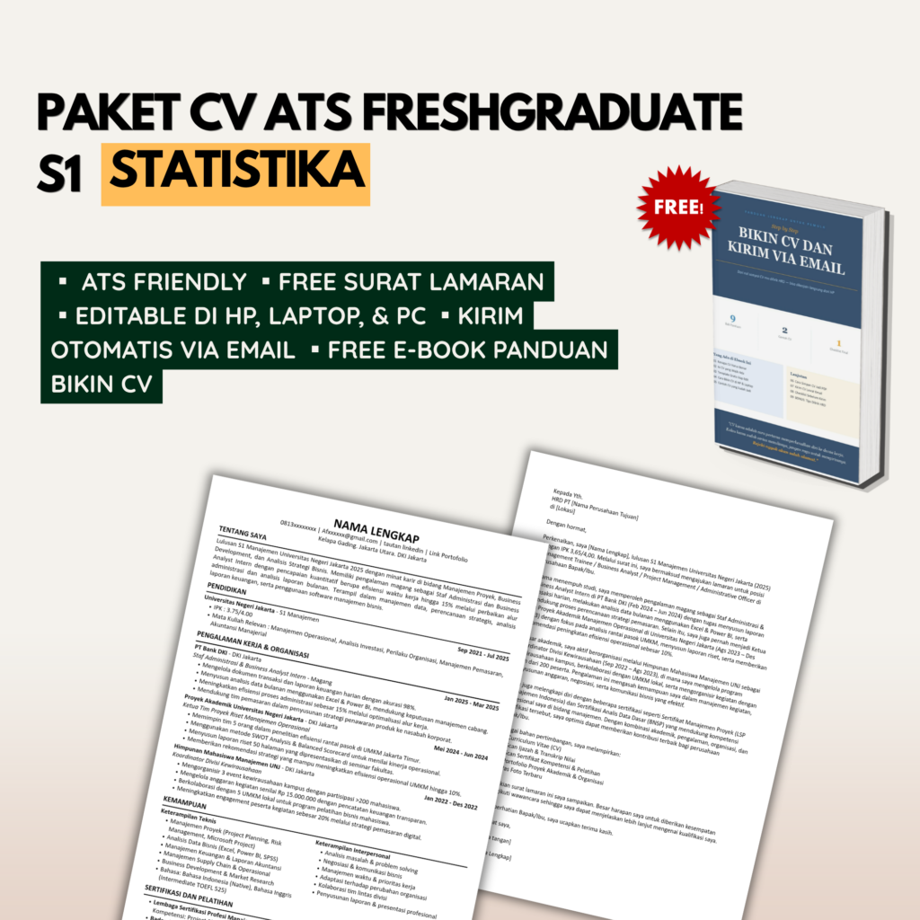 Template CV ATS Frehgraduate S1 STATISTIKA