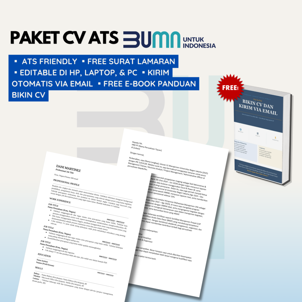 Template CV ATS untuk Recruitment Bersama BUMN