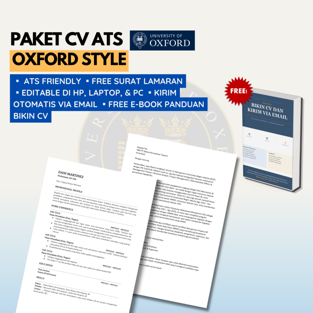 Template CV ATS OXFORD Style